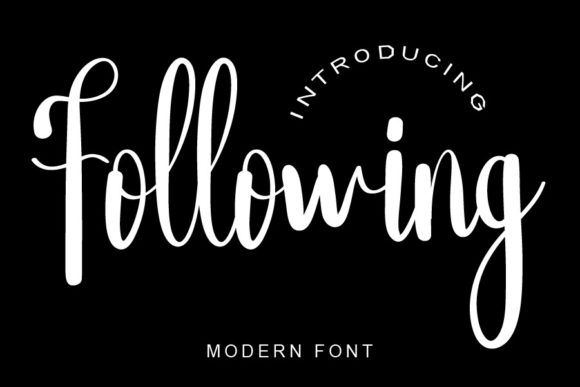 Following: A Fresh and Beautiful Script Font for Creative Design