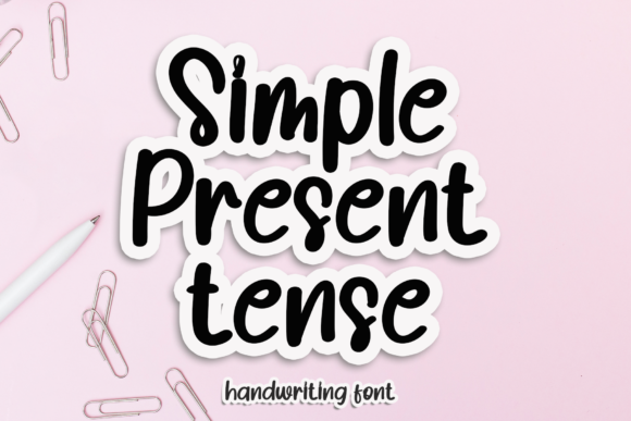 Simple Present Tense: A Font for Handmade Creations