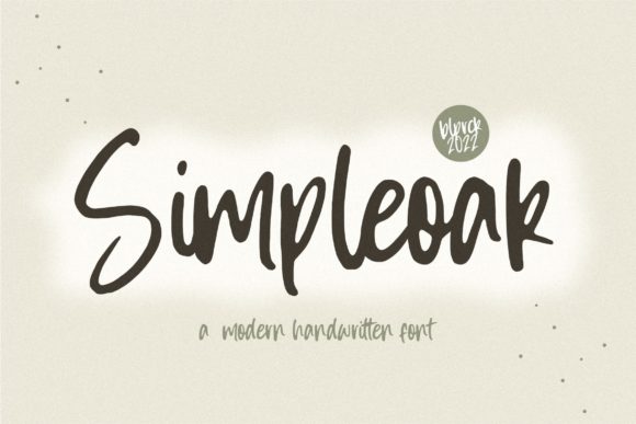 Simpleoak Font: A Business-Friendly Handwritten Typeface