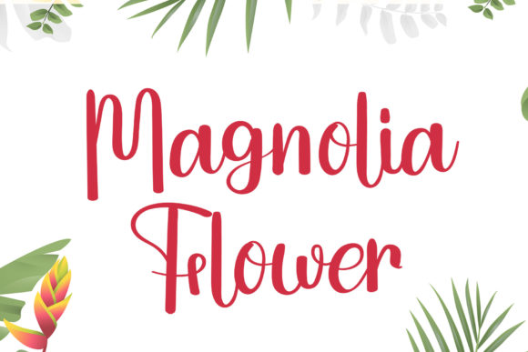 The Magnolia Flower Font for Elegant Handmade Creations